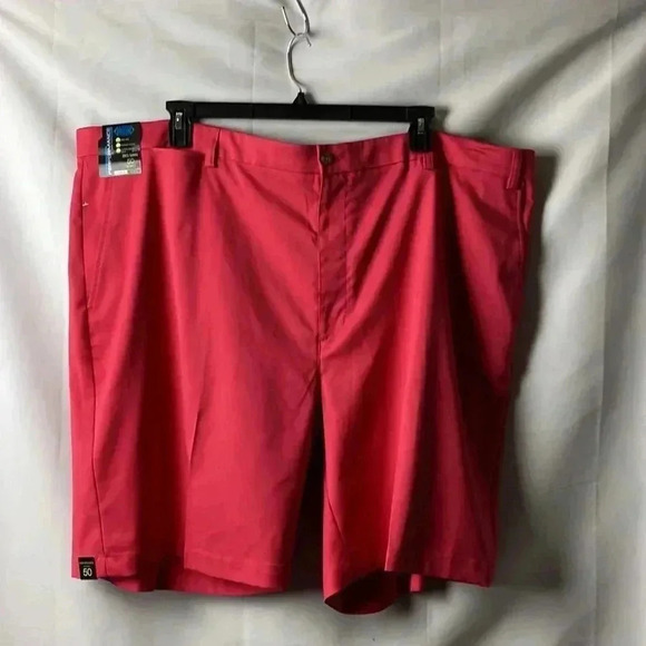 NWT ROUNDTREE & YORKE BIG MENS SIZE 50 CORAL CLASSIC FIT FLAT FRONT SHORTS - Picture 4 of 15